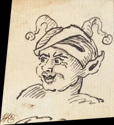 Grotesker Männerkopf